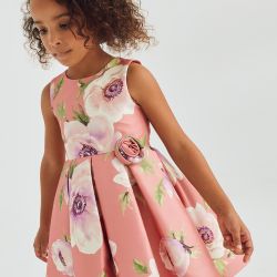 Vestito mikado stampato bambina  –  Abel & Lula  –  5069